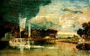 the thames at isleworth with pavilion and syon ferry J.M.W.Turner